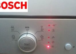 Звездица на Босцх машини за прање судова светли