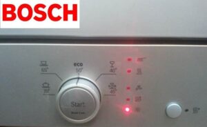 Звездица на Босцх машини за прање судова светли