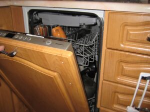 How to attach the front to a Bosch dishwasher