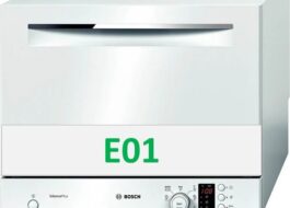 Error E01 en un lavavajillas Bosch
