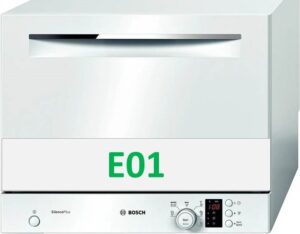 Lỗi E01 trên máy rửa bát Bosch