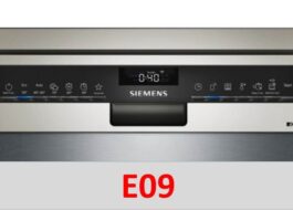 E09 hiba Siemens mosogatógépen