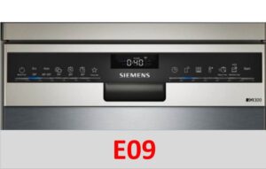 Error E09 sa isang Siemens dishwasher