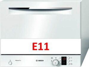 Eroare E11 la o mașină de spălat vase Bosch