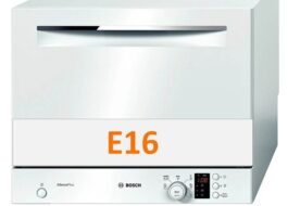 Error E16 en un lavavajillas Bosch