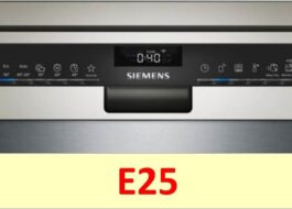 Erro E25 em uma máquina de lavar louça Siemens