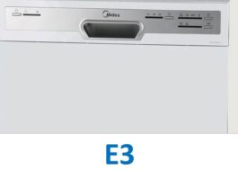 E3 hiba a Midea mosogatógépen