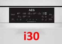 Error i30 sa AEG dishwasher