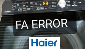 Błąd FA w pralce Haier