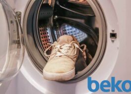 การซักรองเท้าผ้าใบในเครื่องซักผ้า Beko