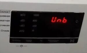 Error UNB en lavadora Haier