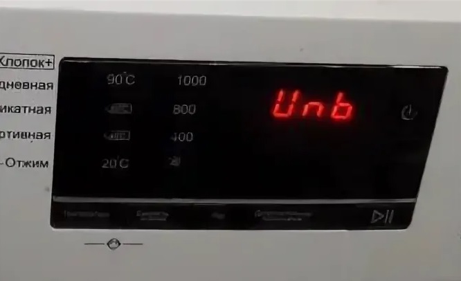 שגיאת UNB במכונת כביסה של Haier