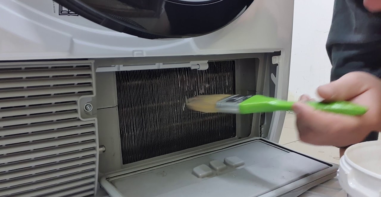 limpieza del intercambiador de calor de la secadora