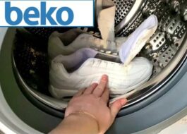 โหมดสำหรับซักรองเท้าผ้าใบบนเครื่องซักผ้า Beko