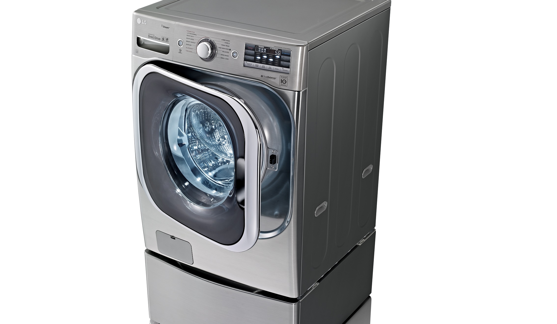 LG vaskemaskine med firkantet låge