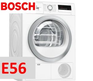 Código de erro E56 em uma secadora Bosch
