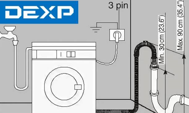 Conexión de una lavadora Dexp