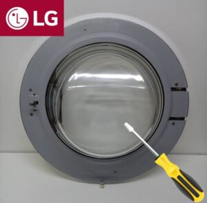 LG skalbimo mašinos liuko remontas