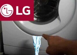 Tumutulo mula sa ilalim ng pintuan ng washing machine ng LG