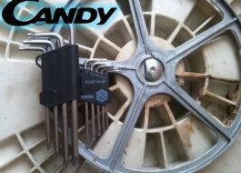 Removing the Candy washing machine pulley